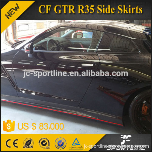 JC Sportline Carbon Fiber Side Skirts for NISSA N GTR-R35 N Style 09-15
